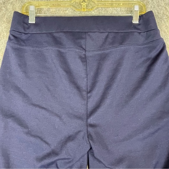 DG2 Diane Gilman Faux Leather Moto Navy Blue Leggings - Sz M - Picture 5 of 12